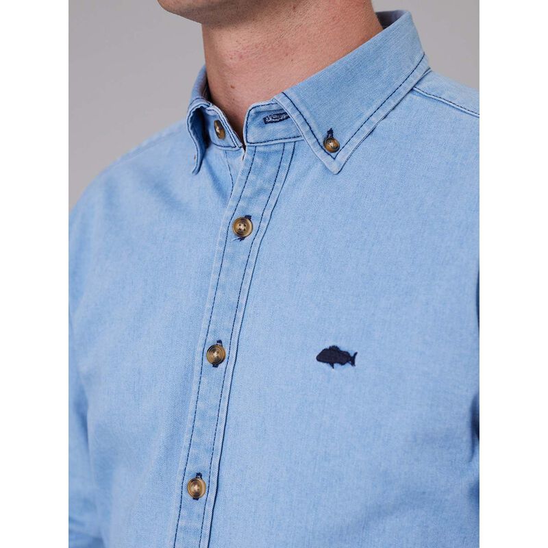 Just Another Fisherman Stamp Denim Work Shirt image number 2